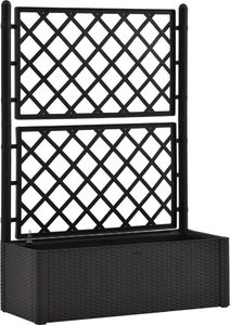 vidaXL VidaXL Podwyższona donica z treliażem i systemem podlewania, antracyt 2