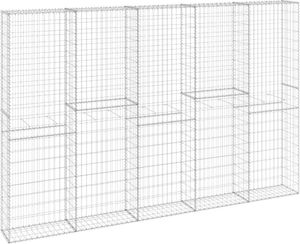 vidaXL Ściana gabionowa z pokrywami galwanizowana stal 300x30x200 cm VidaXL 2
