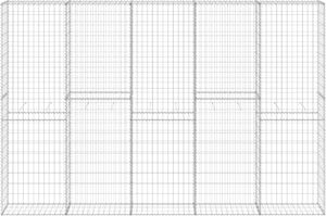 vidaXL Ściana gabionowa z pokrywami galwanizowana stal 300x30x200 cm VidaXL 3