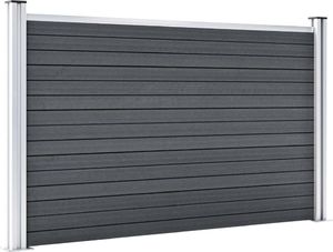 vidaXL Ogrodzenie ogrodowe WPC 699x106cm szare VidaXL 3