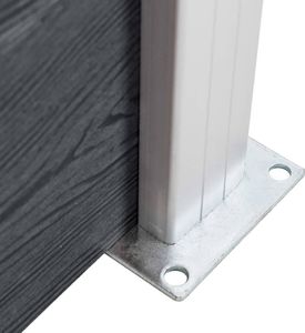 vidaXL Ogrodzenie ogrodowe WPC 699x106cm szare VidaXL 5
