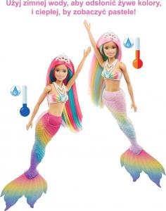 Lalka Barbie Mattel Dreamtopia - Syrenka Tęczowa Przemiana (GTF89) 2