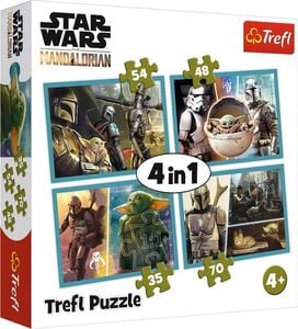 Trefl Puzzle 4w1 Mandalorian i jego świat Star Wars 1