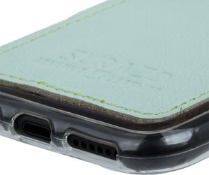 Surazo Etui na tył telefonu Surazo skóra naturalna Back case - Pastel Miętowy 3