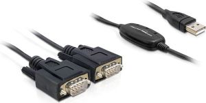 Adapter USB Delock USB - RS-232 x2 Czarny  (61886) 3