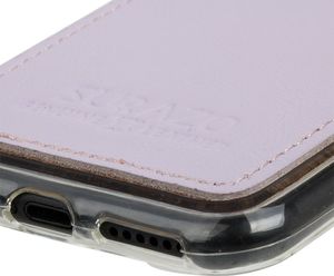 Surazo Etui na tył telefonu Surazo skóra naturalna Back case - Pastel Fioletowy 3