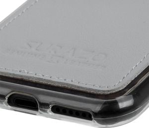 Surazo Etui na tył telefonu Surazo skóra naturalna Back case - Pastel Szary 3