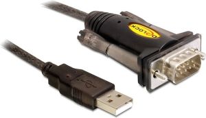 Kabel USB Delock USB-A - DB-9 1.5 m Czarny (61856) 1