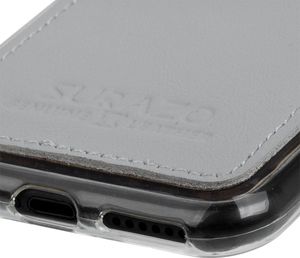 Surazo Etui na tył telefonu Surazo skóra naturalna Back case - Pastel Szary 3