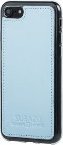Surazo Etui na tył telefonu Surazo skóra naturalna Back case - Pastel Niebieski 5