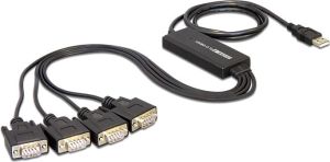 Kabel USB Delock USB-A - RS-232 1.4 m Czarny (61887) 1