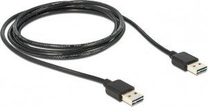 Kabel USB Delock USB-A - USB-A 1 m Czarny (83460) 1