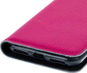 Surazo Etui na telefon Surazo ze skóry naturalnej Smart magnet RFID - Ferro Różowy 5