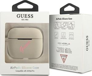 Guess Etui ochronne GUACAPLSVSGP Silicone Vintage do AirPods Pro szaro-różowe 3