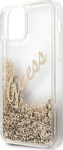 Guess Etui Guess GUHCP12LGLVSGO Apple iPhone 12 Pro Max złoty/gold hardcase Glitter Vintage Script 7