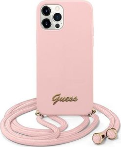 Guess Etui Guess GUHCP12LLSCLMGLP Apple iPhone 12 Pro Max różowy/pink hardcase Metal Logo Cord 1