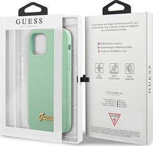 Guess Etui Guess GUHCP12LLSLMGGN Apple iPhone 12 Pro Max zielony/green hardcase Metal Logo Script 8