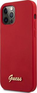 Guess Etui Guess GUHCP12LLSLMGRE Apple iPhone 12 Pro Max czerwony/red hardcase Metal Logo Script 2