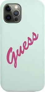 Guess Etui Guess GUHCP12LLSVSBF Apple iPhone 12 Pro Max niebieski fuksja/blue fuschia hardcase Silicone Vintage 3