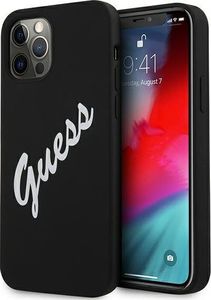 Guess Etui Guess GUHCP12LLSVSBW Apple iPhone 12 Pro Max czarno biały/black white hardcase Silicone Vintage 1