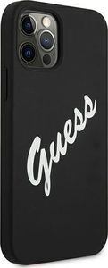 Guess Etui Guess GUHCP12LLSVSBW Apple iPhone 12 Pro Max czarno biały/black white hardcase Silicone Vintage 4