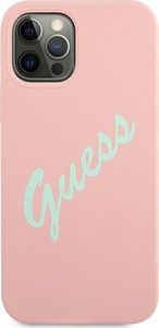 Guess Etui Guess GUHCP12LLSVSPG Apple iPhone 12 Pro Max różowo zielony/green pink hardcase Silicone Vintage 3