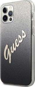 Guess Etui Guess GUHCP12LPCUGLSBK Apple iPhone 12 Pro Max czarny/black hardcase Glitter Gradient Script 2