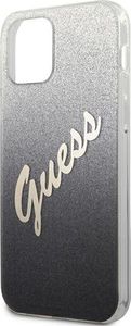 Guess Etui Guess GUHCP12LPCUGLSBK Apple iPhone 12 Pro Max czarny/black hardcase Glitter Gradient Script 6