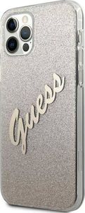 Guess Etui Guess GUHCP12LPCUGLSGO Apple iPhone 12 Pro Max złoty/gold hardcase Glitter Gradient Script 2