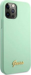 Guess Etui Guess GUHCP12MLSLMGGN Apple iPhone 12/12 Pro zielony/green hardcase Metal Logo Script 4
