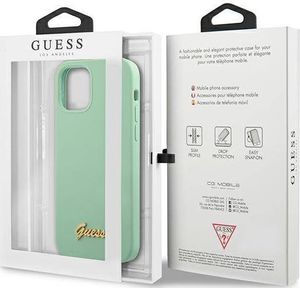 Guess Etui Guess GUHCP12MLSLMGGN Apple iPhone 12/12 Pro zielony/green hardcase Metal Logo Script 8