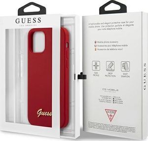 Guess Etui Guess GUHCP12MLSLMGRE Apple iPhone 12/12 Pro czerwony/red hardcase Metal Logo Script 8