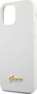 Guess Etui Guess GUHCP12MLSLMGWH Apple iPhone 12/12 Pro biały/white hardcase Metal Logo Script 6