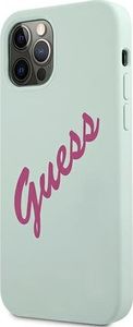 Guess Etui Guess GUHCP12MLSVSBF Apple iPhone 12/12 Pro niebieski fuksja/blue fuschia hardcase Silicone Vintage 2