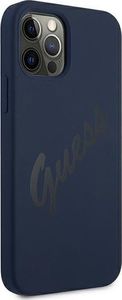 Guess Etui Guess GUHCP12MLSVSBL Apple iPhone 12/12 Pro niebieski/blue hardcase Script Vintage 4