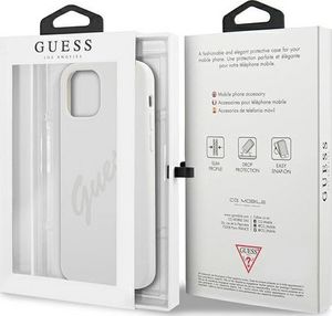 Guess Etui Guess GUHCP12MLSVSCR Apple iPhone 12/12 Pro kremowy/cream hardcase Script Vintage 8