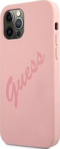 Guess Etui Guess GUHCP12MLSVSPI Apple iPhone 12/12 Pro różowy/pink hardcase Script Vintage 2