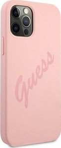 Guess Etui Guess GUHCP12MLSVSPI Apple iPhone 12/12 Pro różowy/pink hardcase Script Vintage 4