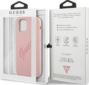 Guess Etui Guess GUHCP12MLSVSPI Apple iPhone 12/12 Pro różowy/pink hardcase Script Vintage 8