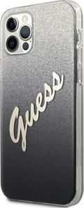 Guess Etui Guess GUHCP12MPCUGLSBK Apple iPhone 12/12 Pro czarny/black hardcase Glitter Gradient Script 3