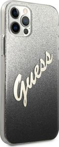 Guess Etui Guess GUHCP12MPCUGLSBK Apple iPhone 12/12 Pro czarny/black hardcase Glitter Gradient Script 4