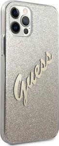 Guess Etui Guess GUHCP12MPCUGLSGO Apple iPhone 12/12 Pro złoty/gold hardcase Glitter Gradient Script 4