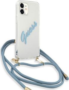 Guess Etui Guess GUHCP12SCRTVSBL Apple iPhone 12 mini niebieski/blue hardcase Script Vintage 3
