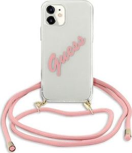 Guess Etui Guess GUHCP12SCRTVSPI Apple iPhone 12 mini różowy/pink hardcase Script Vintage 2