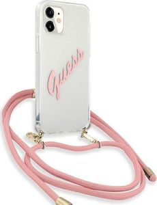 Guess Etui Guess GUHCP12SCRTVSPI Apple iPhone 12 mini różowy/pink hardcase Script Vintage 3