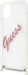 Guess Etui Guess GUHCP12SCRTVSPI Apple iPhone 12 mini różowy/pink hardcase Script Vintage 5