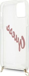 Guess Etui Guess GUHCP12SCRTVSPI Apple iPhone 12 mini różowy/pink hardcase Script Vintage 6