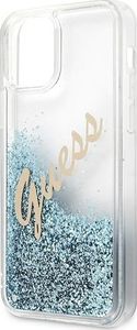 Guess Etui Guess GUHCP12SGLVSBL Apple iPhone 12 mini niebieski/blue hardcase Glitter Vintage Script 6