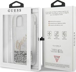 Guess Etui Guess GUHCP12SGLVSSI Apple iPhone 12 mini srebrny/silver hardcase Glitter Vintage Script 9
