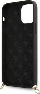 Guess Etui Guess GUHCP12SLSCLMGBK Apple iPhone 12 mini czarny/black hardcase Metal Logo Cord 5